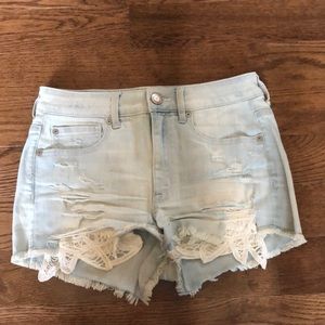 American Eagle Super Stretch High Rise Jean Shorts